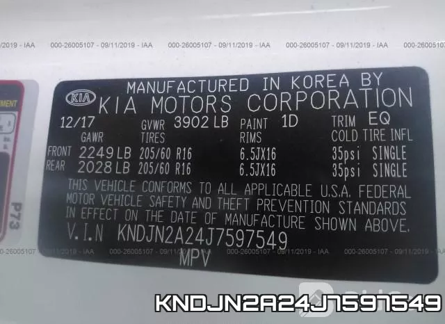 KNDJN2A24J7597549 фото 9