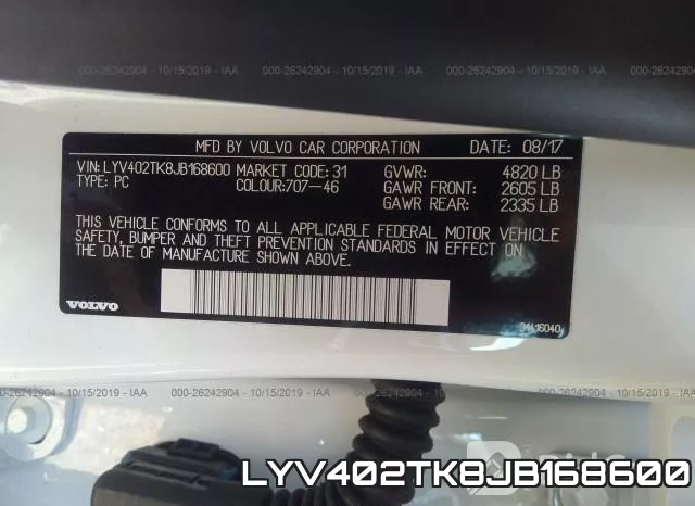 LYV402TK8JB168600 фото 10