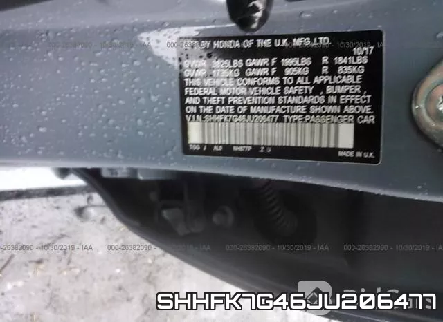 SHHFK7G46JU206477 фото 10