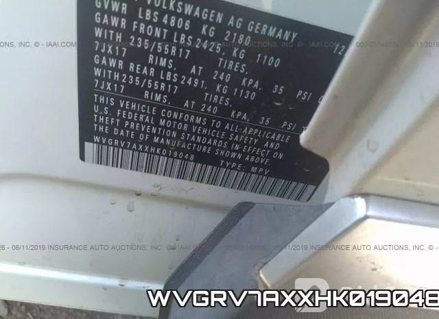 WVGRV7AXXHK019048 фото 10