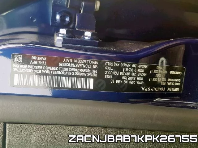 ZACNJBAB7KPK26755 фото 2