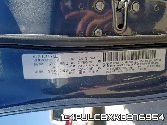 1C4PJLCBXKD376954 фото 2