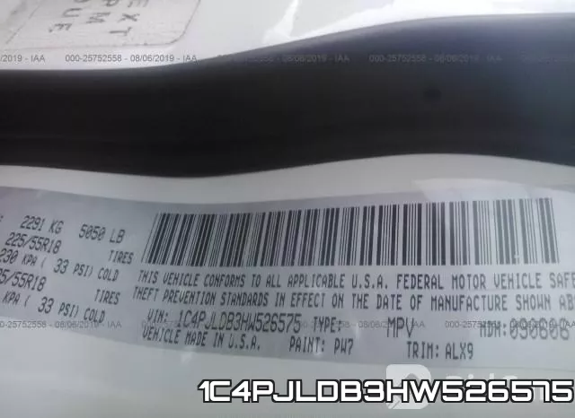 1C4PJLDB3HW526575 фото 9