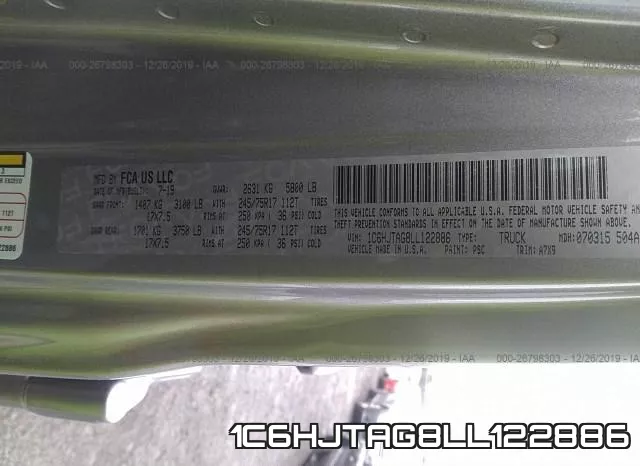 1C6HJTAG8LL122886 фото 9