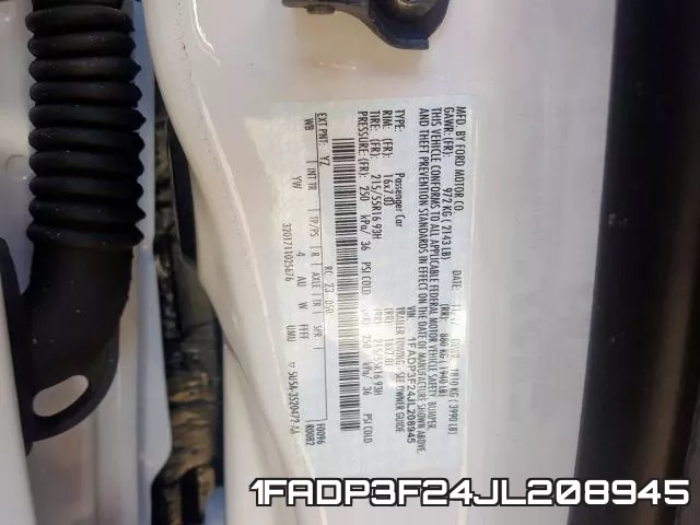 1FADP3F24JL208945 фото 2