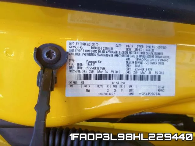 1FADP3L98HL229440 фото 2