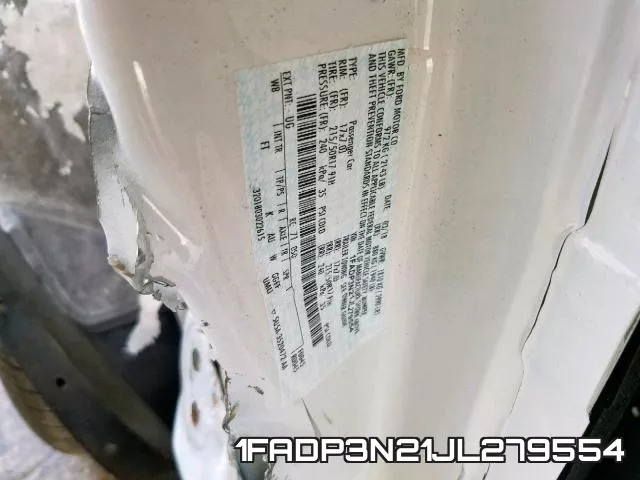 1FADP3N21JL279554 фото 2