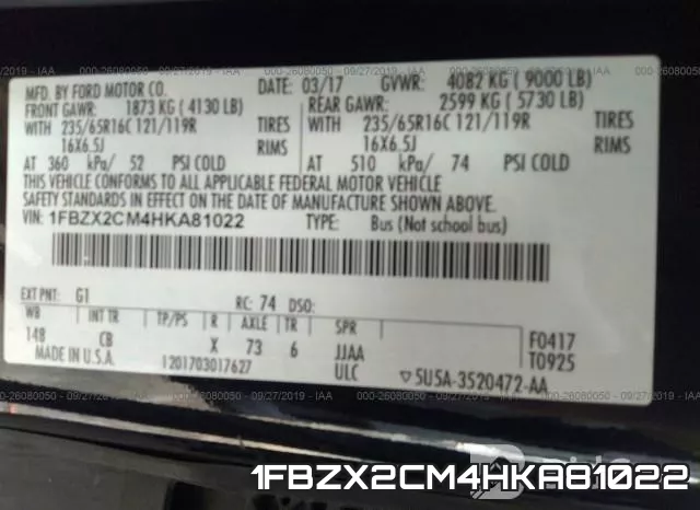 1FBZX2CM4HKA81022 фото 10