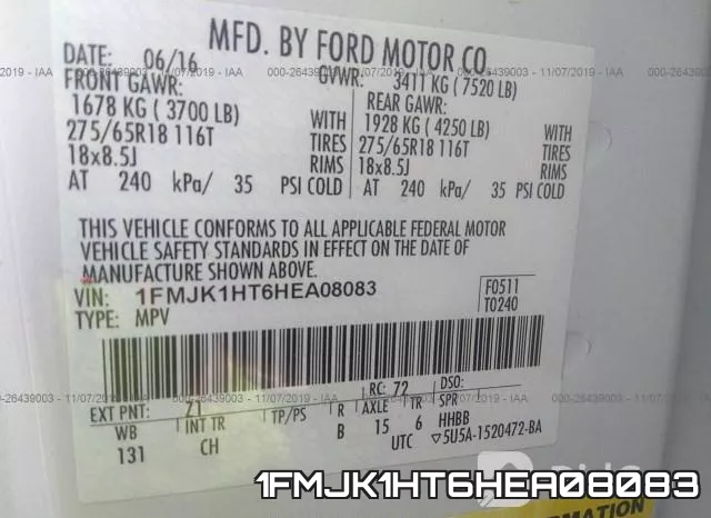 1FMJK1HT6HEA08083 фото 8