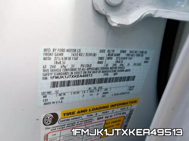 1FMJK1JTXKEA49513 фото 2