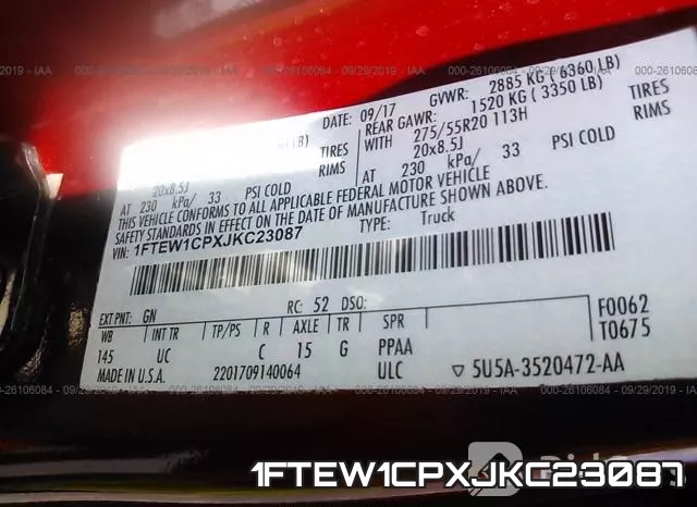 1FTEW1CPXJKC23087 фото 10