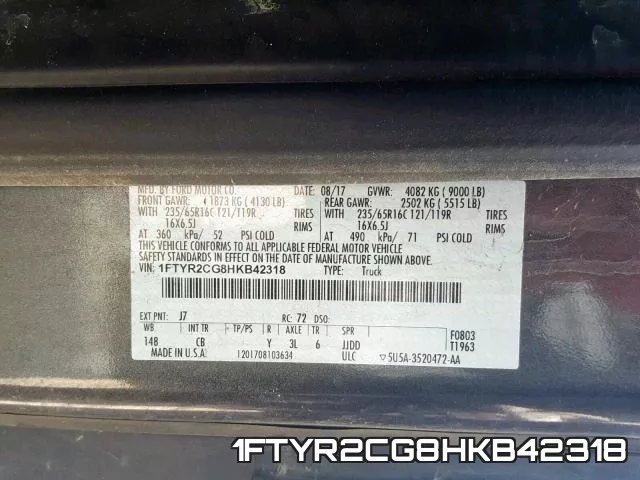 1FTYR2CG8HKB42318 фото 2