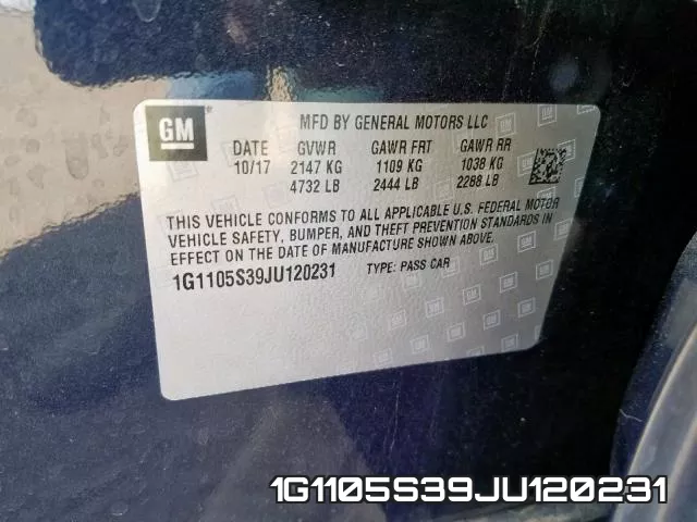 1G1105S39JU120231 фото 2