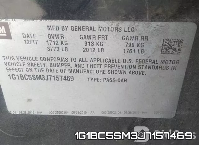 1G1BC5SM3J7157469 фото 10
