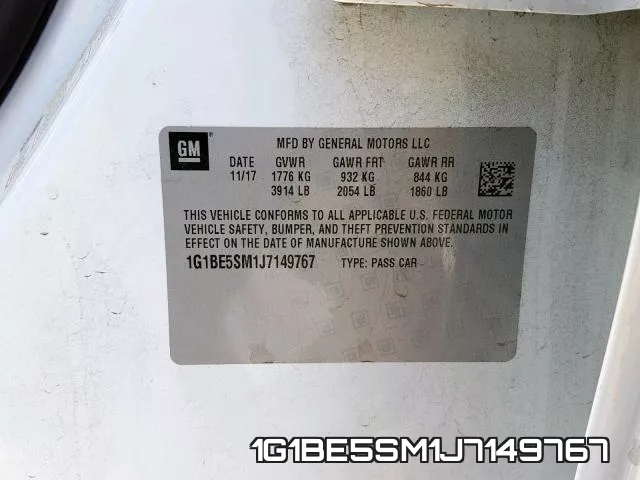 1G1BE5SM1J7149767 фото 2