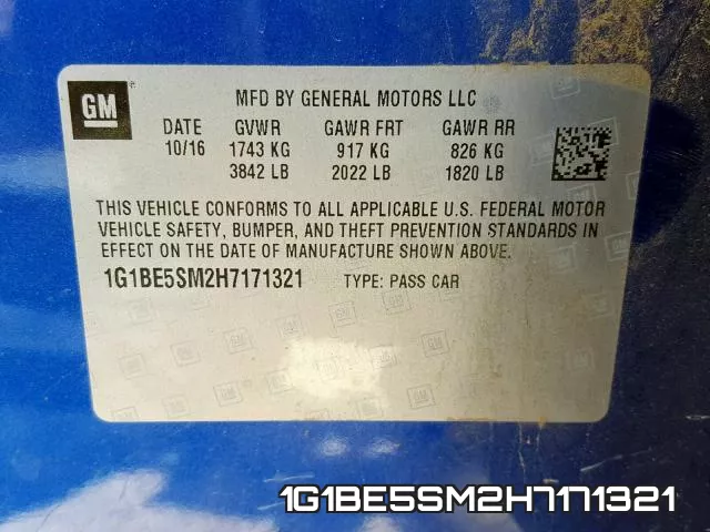 1G1BE5SM2H7171321 фото 2