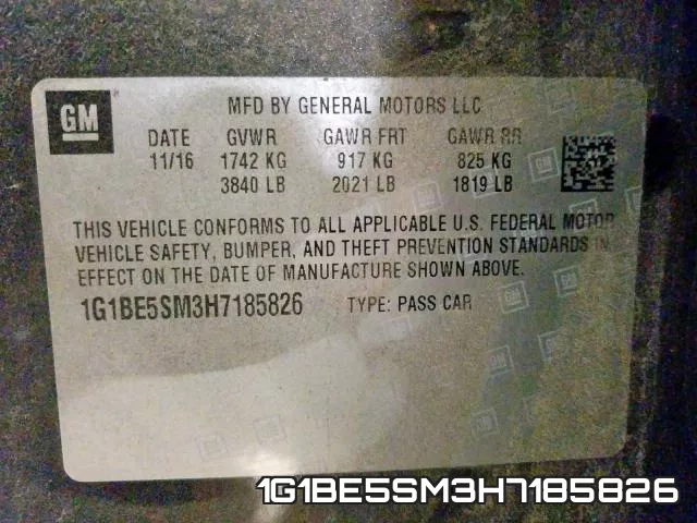 1G1BE5SM3H7185826 фото 2