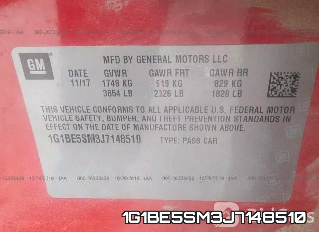 1G1BE5SM3J7148510 фото 10