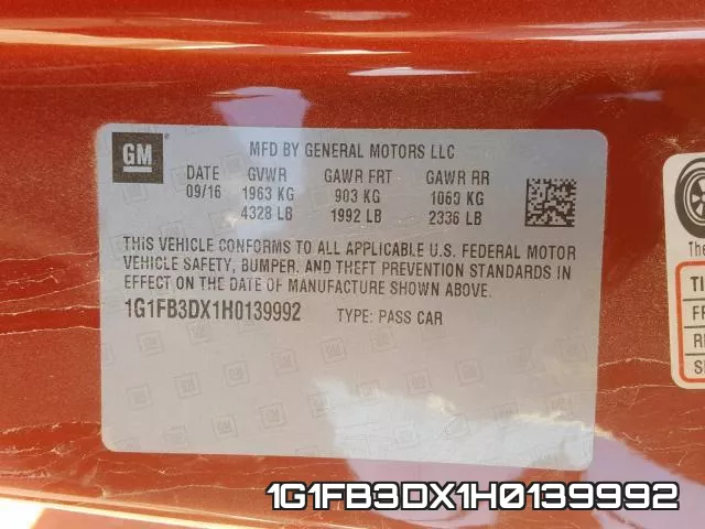 1G1FB3DX1H0139992 фото 2