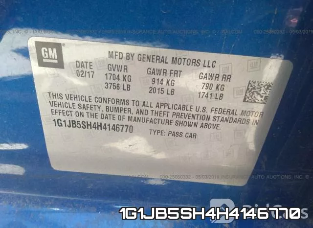 1G1JB5SH4H4146770 фото 10