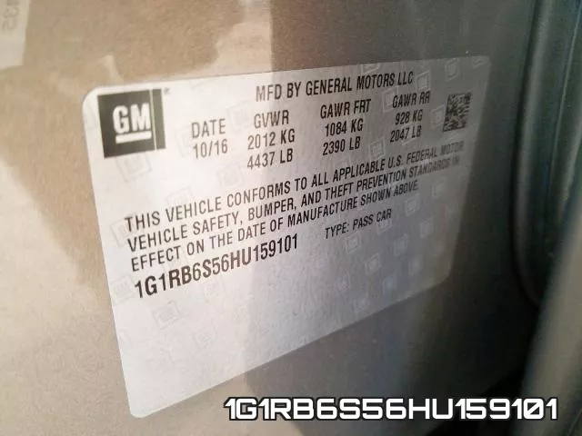 1G1RB6S56HU159101 фото 2