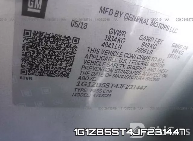 1G1ZB5ST4JF231447 фото 9