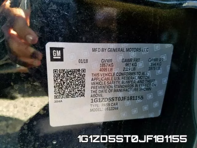 1G1ZD5ST0JF181155 фото 2