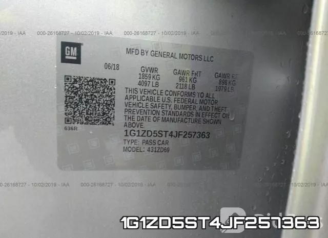 1G1ZD5ST4JF257363 фото 9