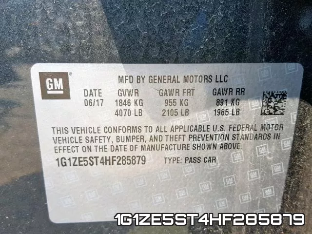 1G1ZE5ST4HF285879 фото 2