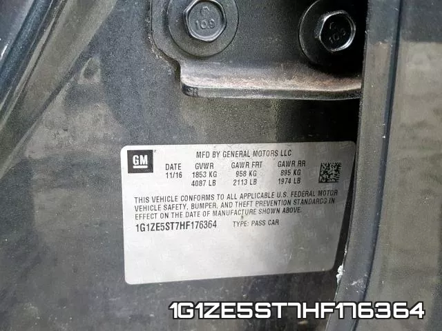 1G1ZE5ST7HF176364 фото 2