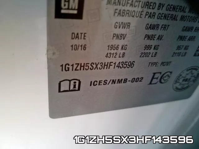 1G1ZH5SX3HF143596 фото 2