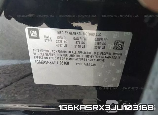 1G6KA5RX3JU103168 фото 10