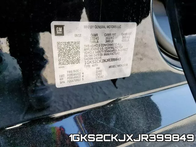 1GKS2CKJXJR399849 фото 2