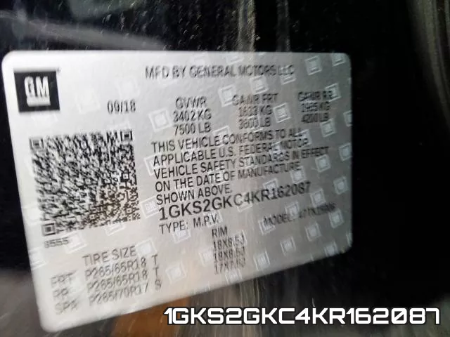 1GKS2GKC4KR162087 фото 2