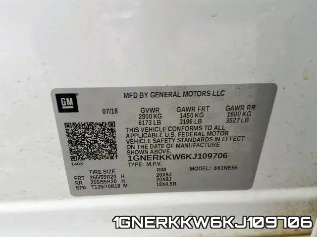 1GNERKKW6KJ109706 фото 2