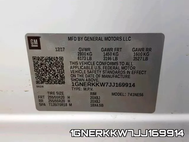 1GNERKKW7JJ169914 фото 2