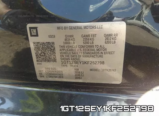 1GT12SEY1KF252798 фото 10