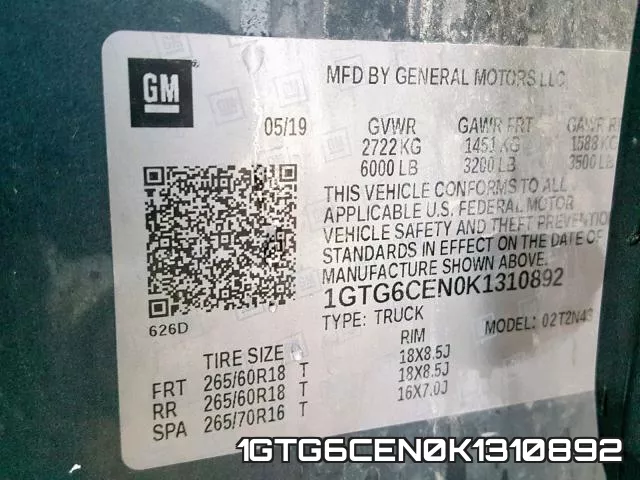 1GTG6CEN0K1310892 фото 2