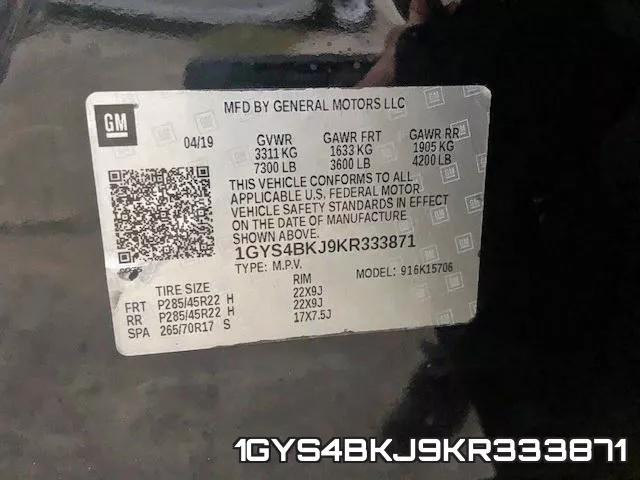 1GYS4BKJ9KR333871 фото 10