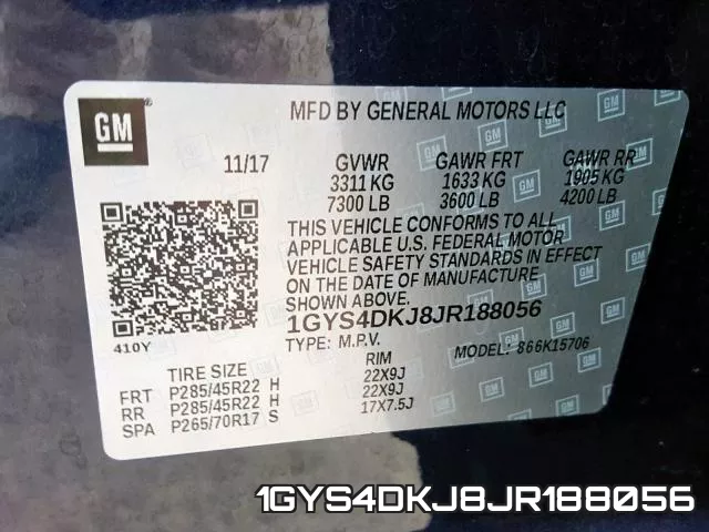 1GYS4DKJ8JR188056 фото 2