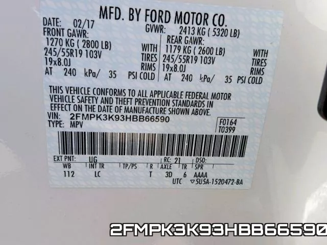 2FMPK3K93HBB66590 фото 2