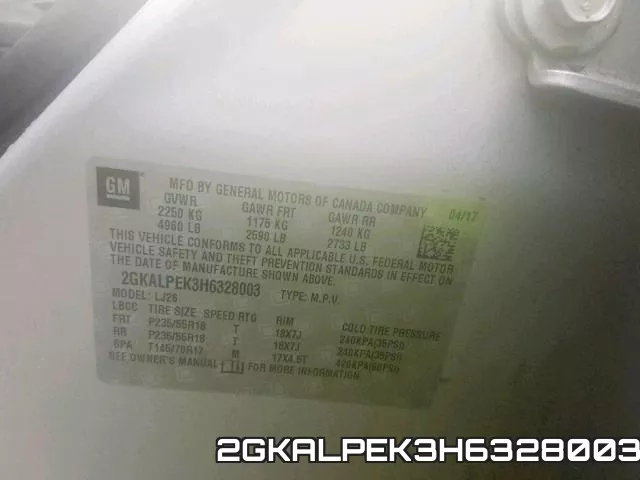 2GKALPEK3H6328003 фото 2