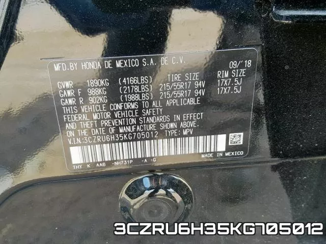 3CZRU6H35KG705012 фото 2