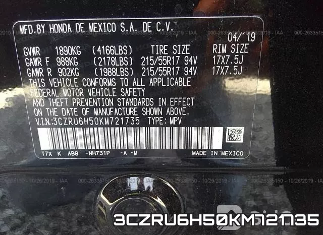 3CZRU6H50KM721735 фото 10