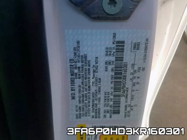 3FA6P0HD3KR160301 фото 2
