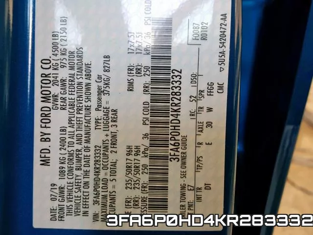 3FA6P0HD4KR283332 фото 2