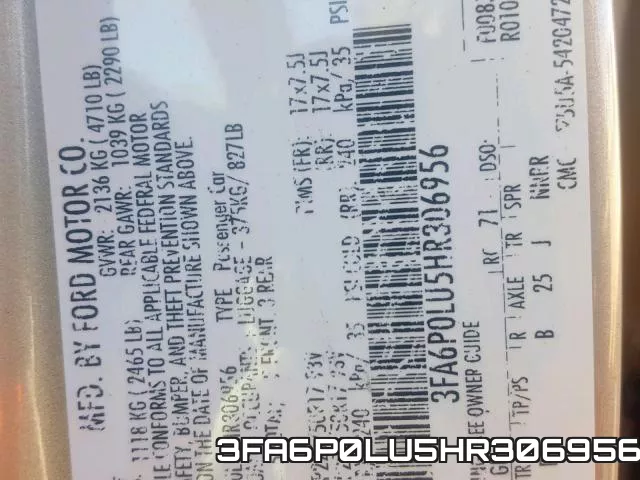 3FA6P0LU5HR306956 фото 2