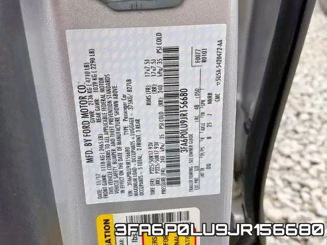 3FA6P0LU9JR156680 фото 2