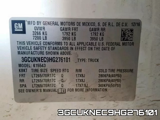 3GCUKNEC9HG276101 фото 2
