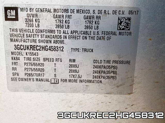 3GCUKREC2HG458312 фото 2